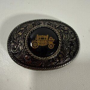 Vtg General Motors Fisher Body Stage Coach Belt Buckle Collectible